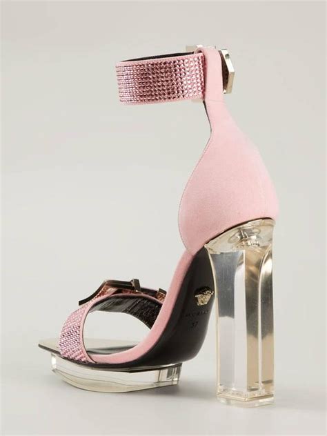 versace sandals pink|Versace high heel sandals.